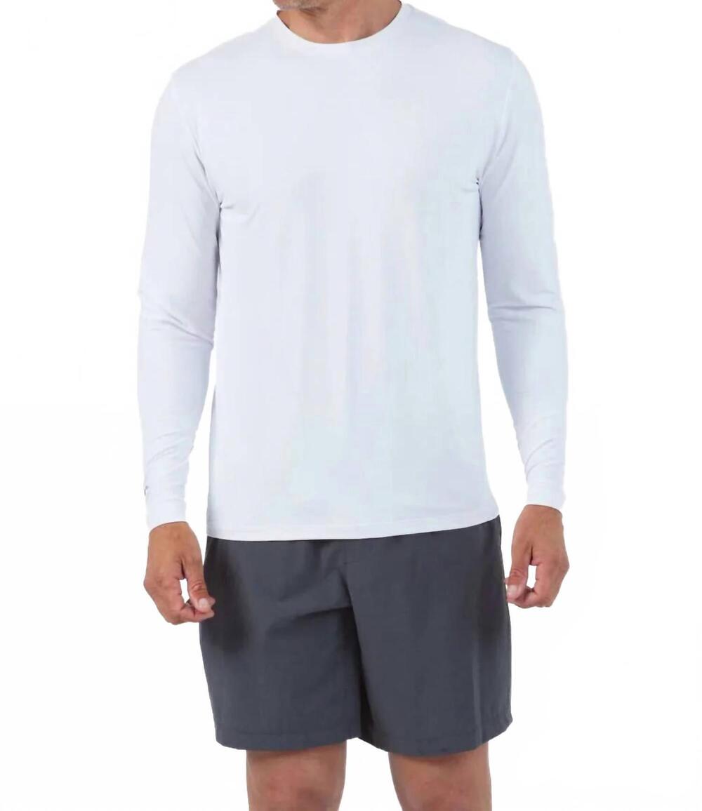 NEW IBKUL long sleeve crew top in white